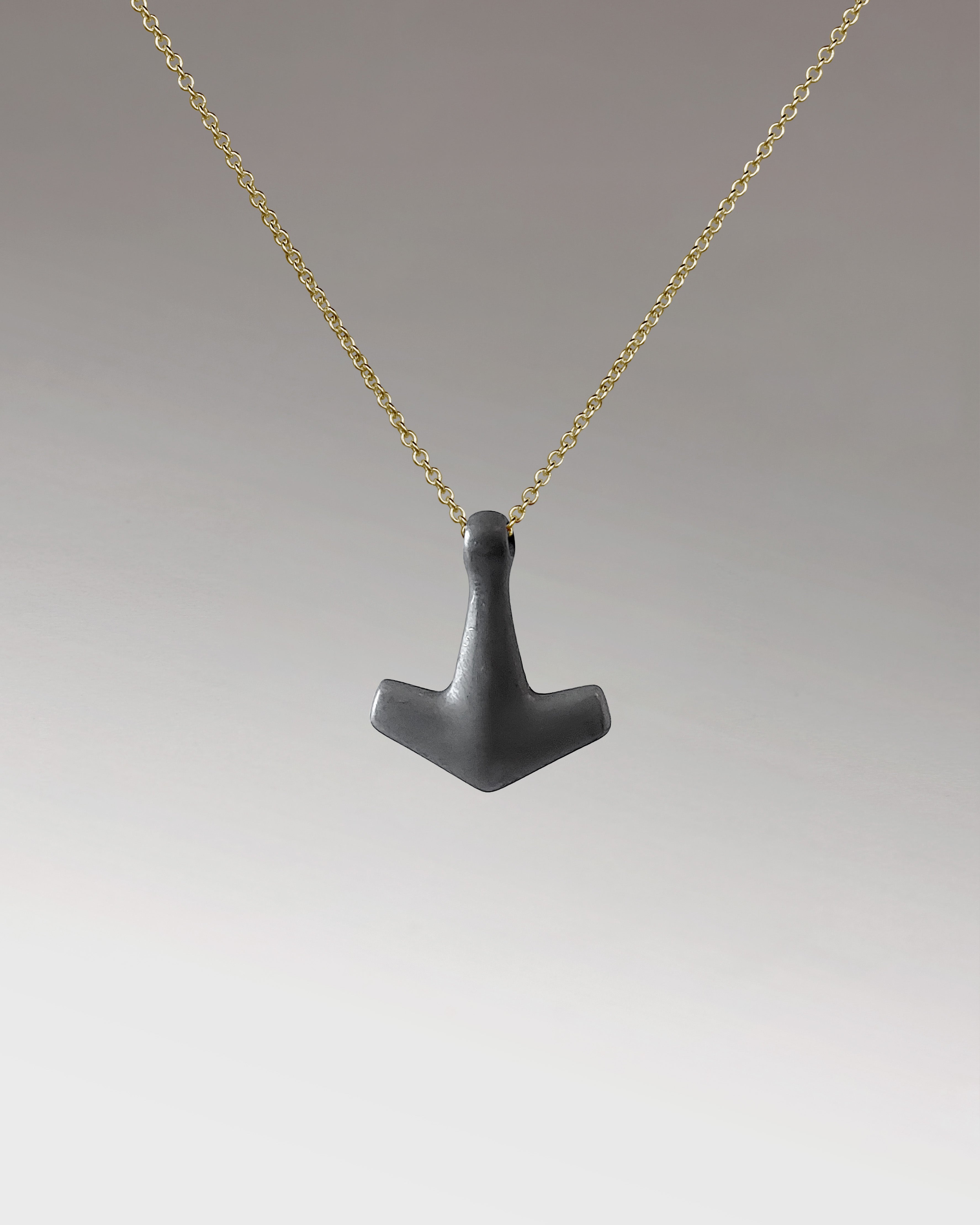 Arch Necklace - Oxid Silver & Gold Min