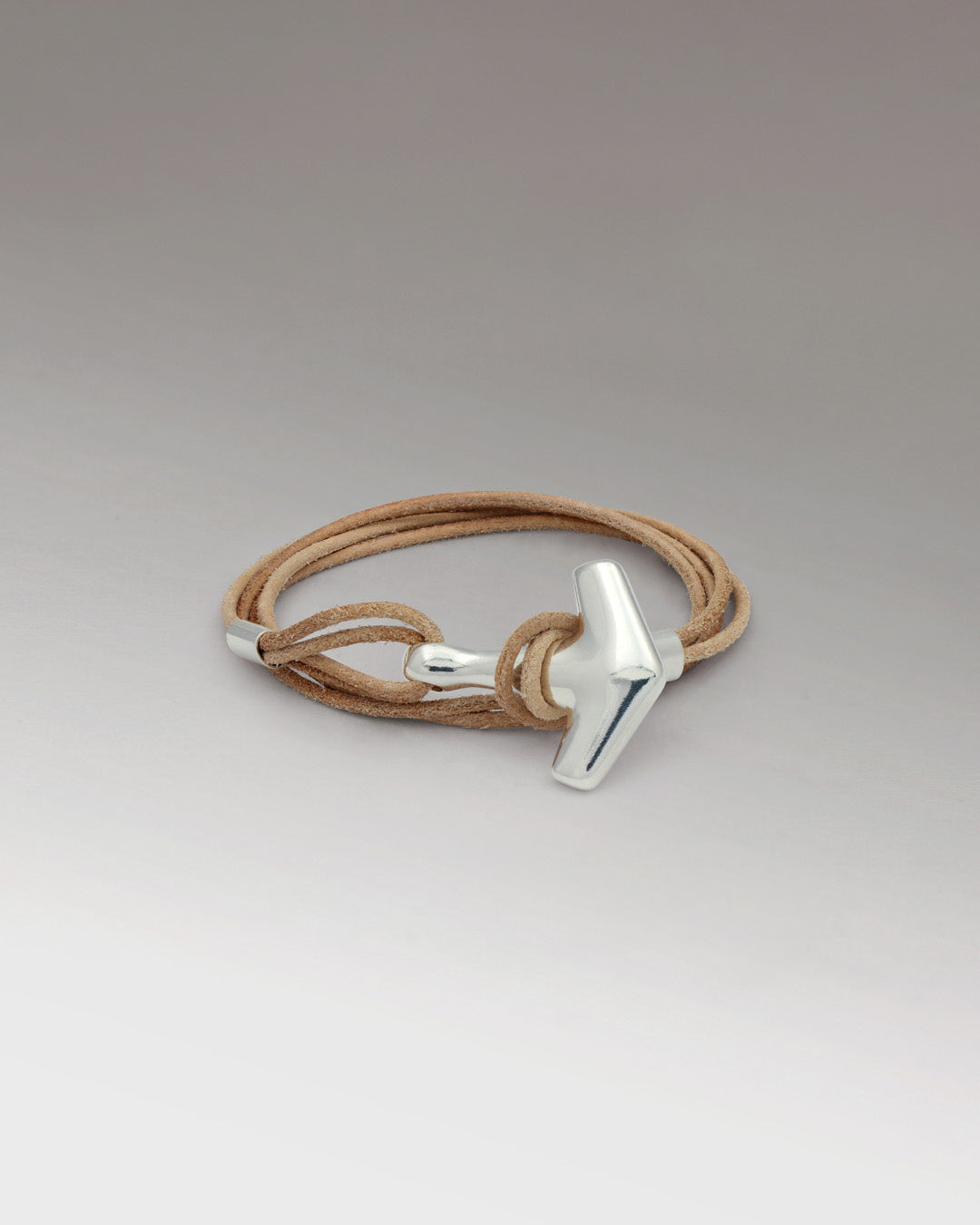 Arch Bracelet - Silver & Duo Double Brown