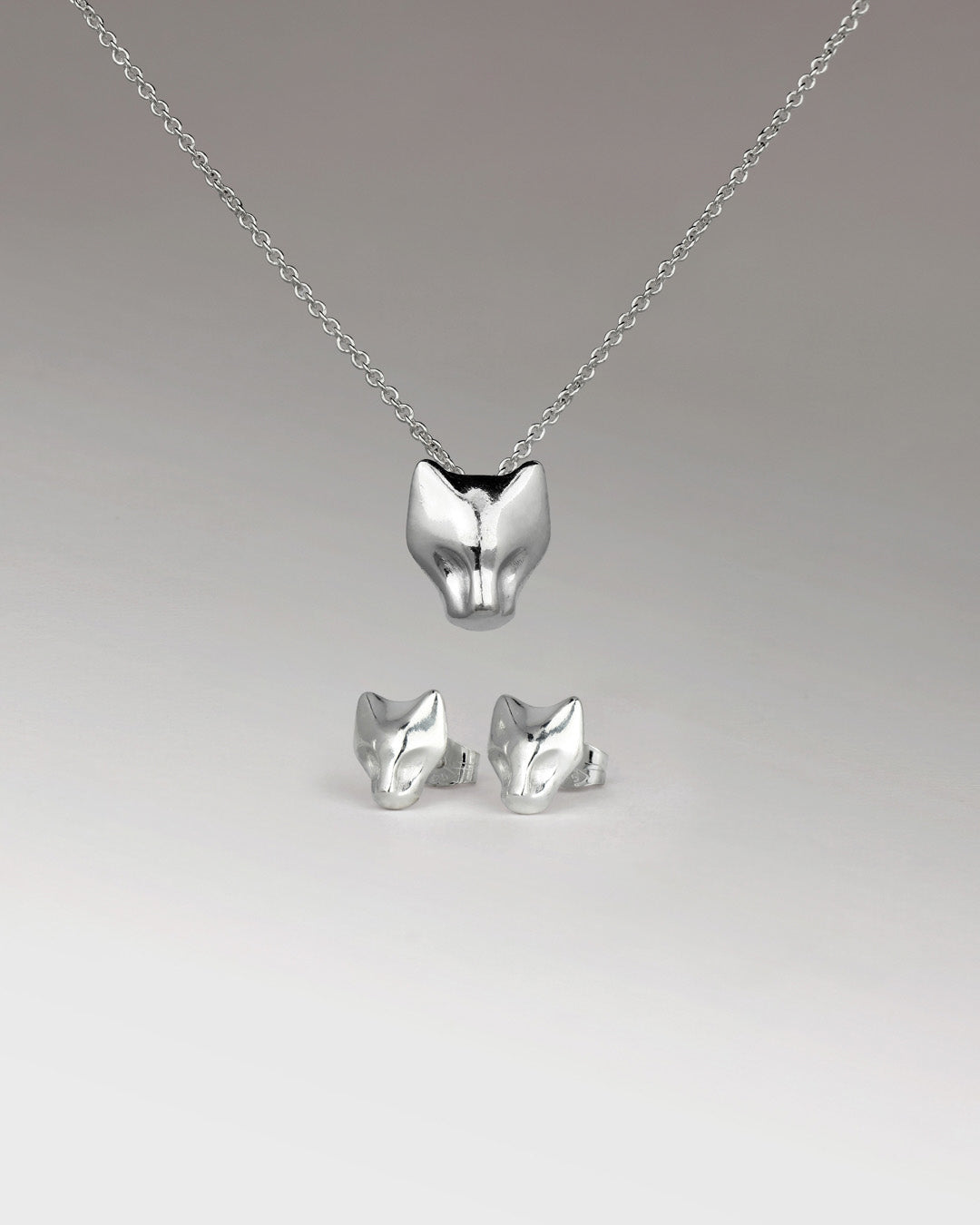 Lynx of Freya – Necklace & Earrings in Silver