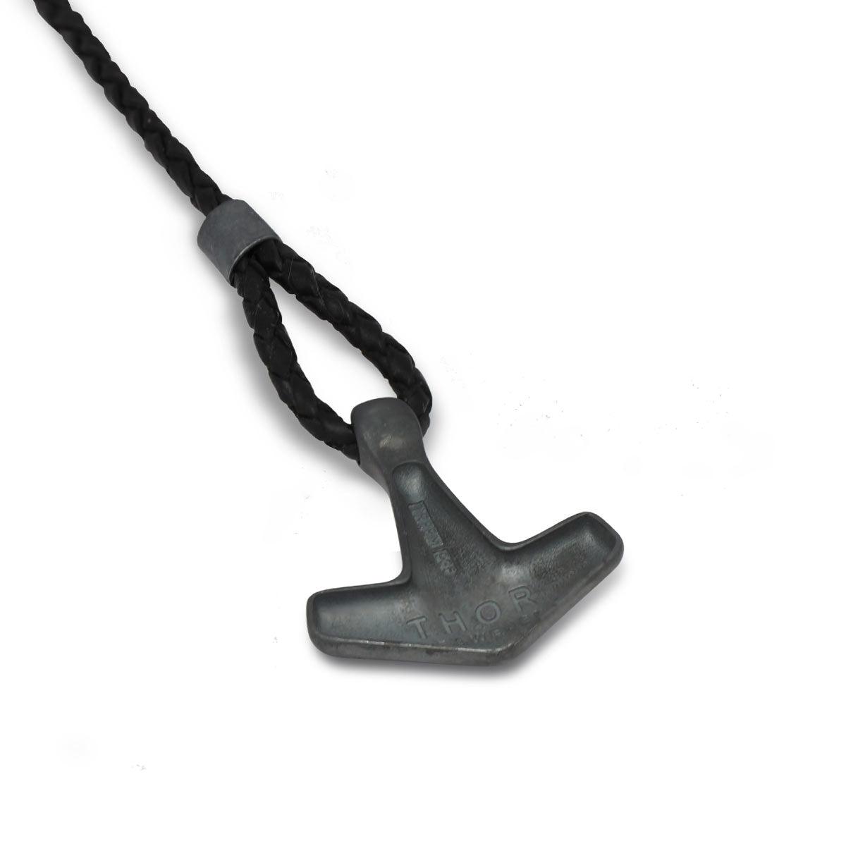 Arch Bracelet - Oxid Silver & Double Black Leather - Freya & Thor of Sweden