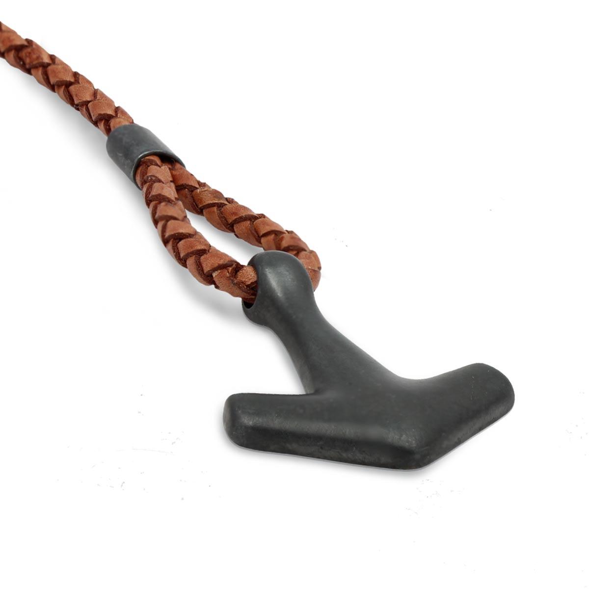 Arch Bracelet - Oxid Silver & Double Brown Leather - Freya & Thor of Sweden