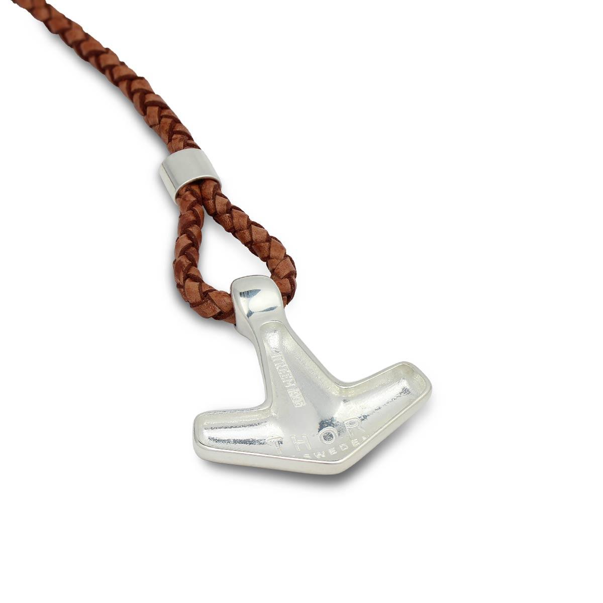 Arch Bracelet - Silver & Double Brown Leather - Freya & Thor of Sweden