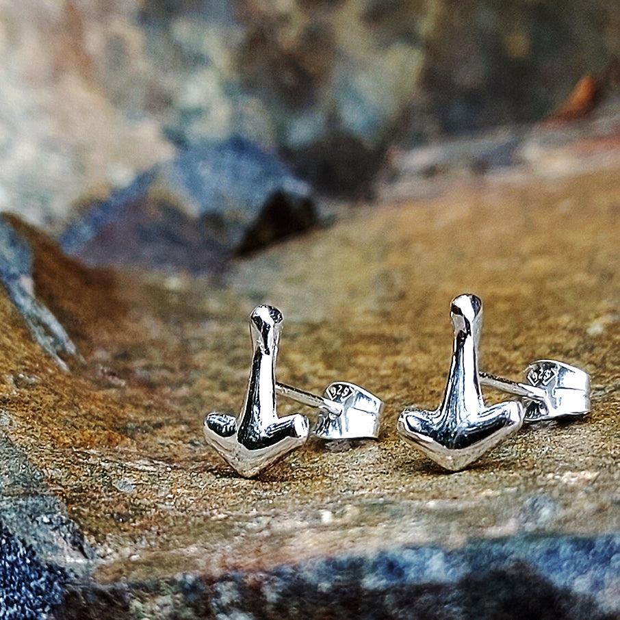 Hammer of Thor Earrings – Sterling Silver Min