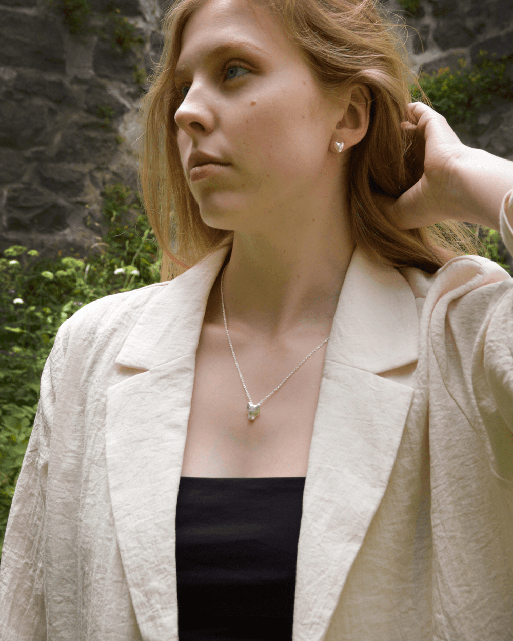 Lynx of Freya – Necklace & Earrings in Silver - Freya & Thor of Sweden
